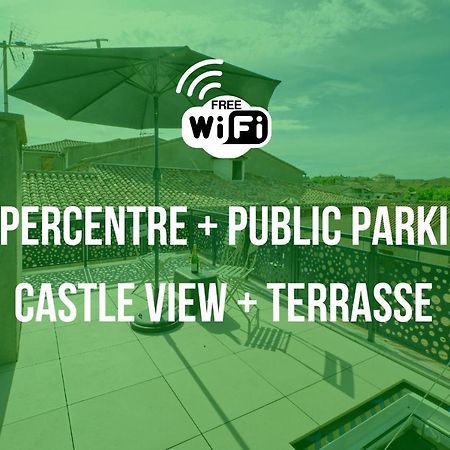 Ferienwohnung Mon Toit Carcassonnais •Hypercentre •Terrasse •Vue Carcassonne Exterior foto