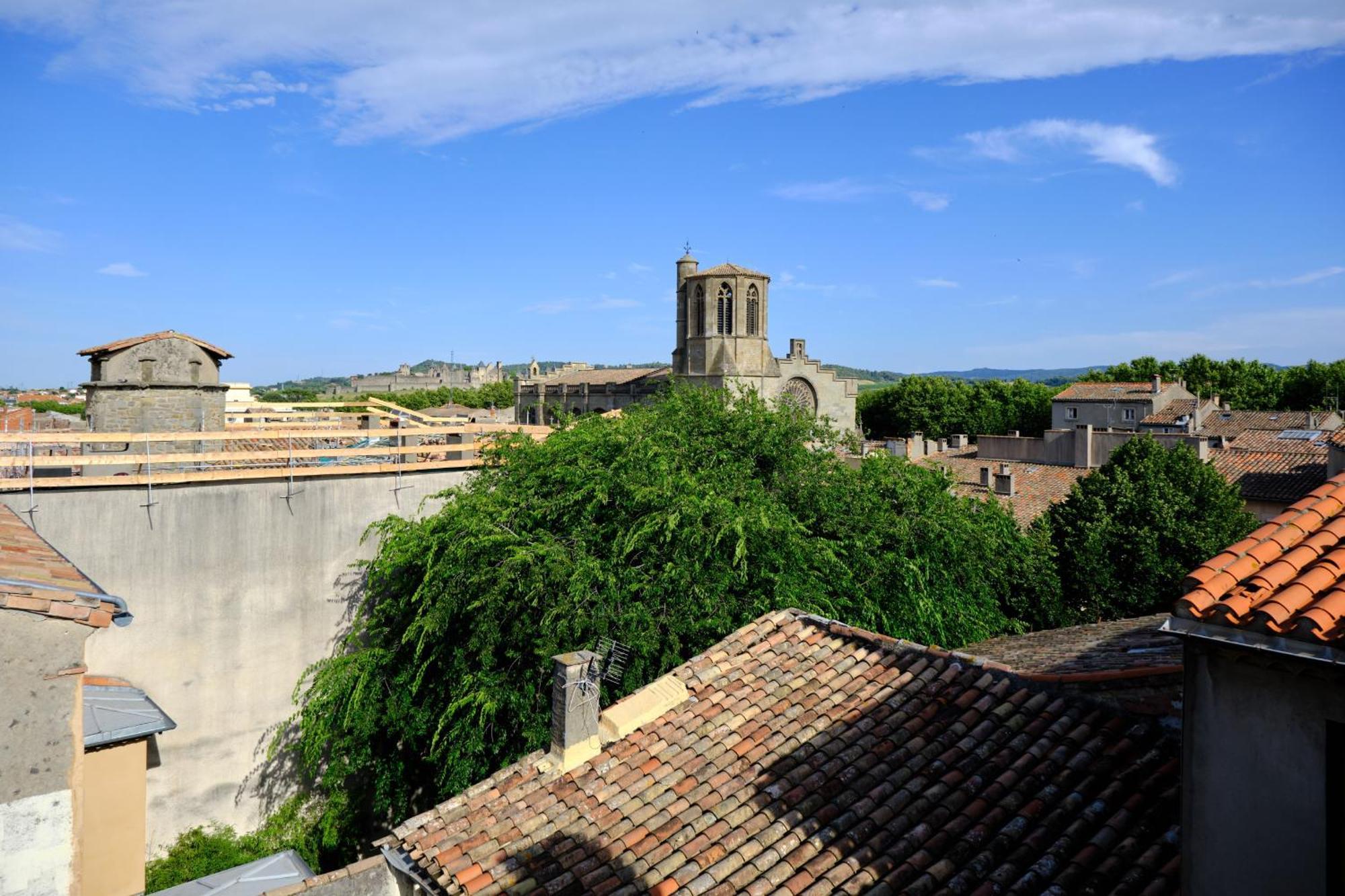 Ferienwohnung Mon Toit Carcassonnais •Hypercentre •Terrasse •Vue Carcassonne Exterior foto